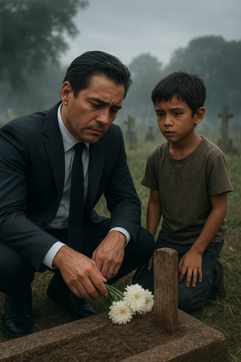 “El magnate mexicano que lloró ante la tumba de su primer amor — y descubrió a un niño idéntico a él”