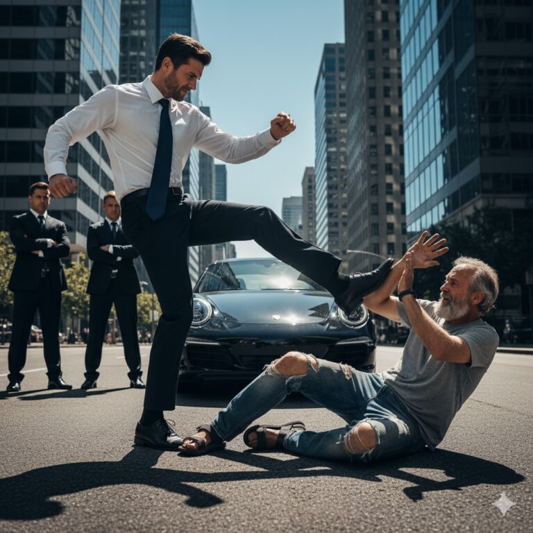 Hijo de MILLONARIO PATEÓ a un ANCIANO — sin saber que era su PADRE DISFRAZADO probando su CARÁCTER