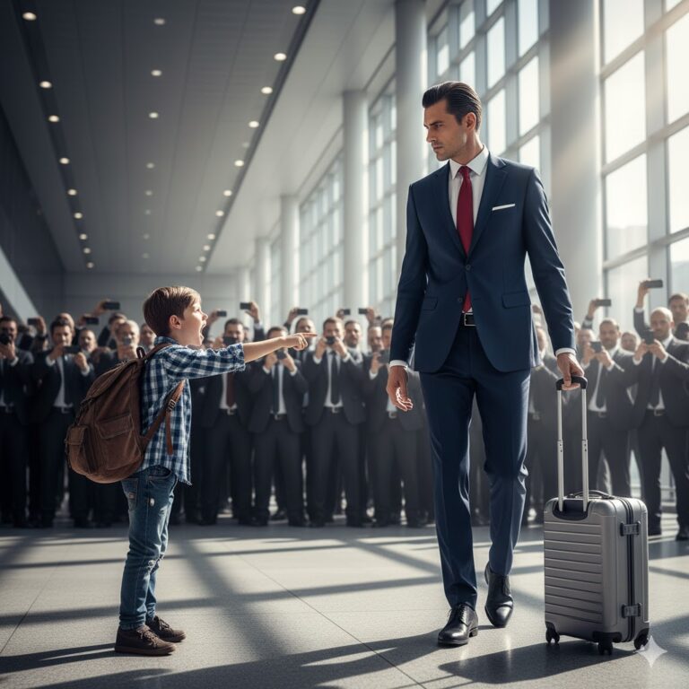 “¡No subas al avión! ¡Va a explotar!” –A Gritó un niño sin hogar a un empresario rico, y la verdad dejó a todos sin palabrass…