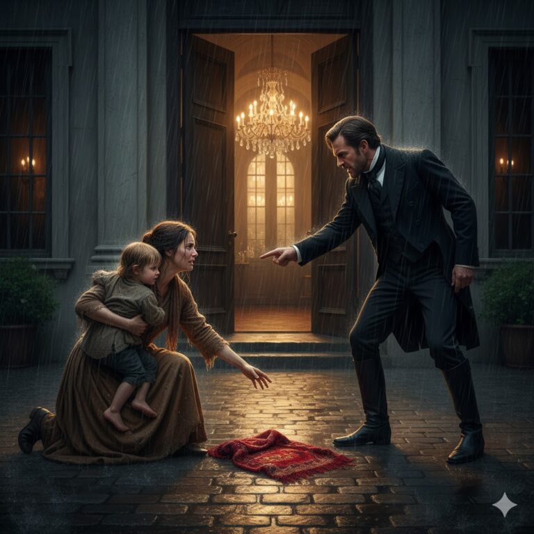 Mi hijo estaba enfermo y yo ya no tenía dinero. Desesperada, fui a buscar a mi exmarido. Él me arrojó un abrigo viejo y me echó de su casa.