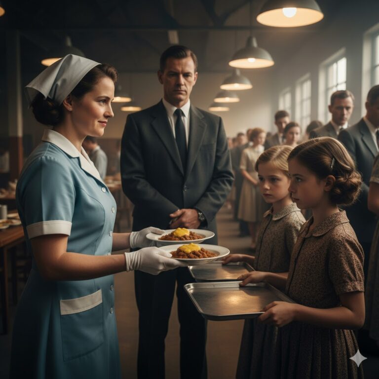 CAMARERA ALIMENTÓ A CUATRO NIÑAS HUÉRFANAS DURANTE 10 AÑOS… 12 AÑOS después, una camioneta se detuvo en su PUERTA…