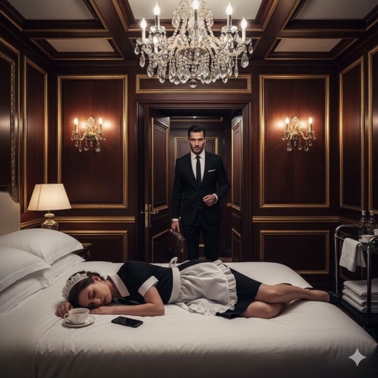 UNA HERMOSA LIMPIADORA SE QUEDÓ DORMIDA ACCIDENTALMENTE EN LA HABITACIÓN DEL HOTEL DEL MULTIMILLONARIO