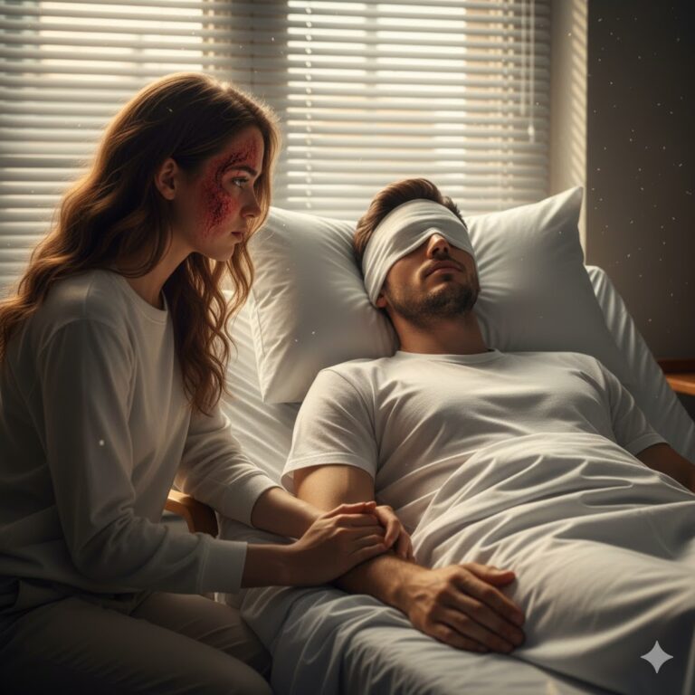 Me casé con un ciego que no sabía que estaba desfigurada; ahora quiere operarme para verme.