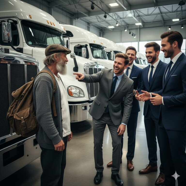 VOY A LLEVARME CINCO CAMIONES MERCEDES, DIJO EL HOMBRE HARAPIENTO. TODOS SE RIERON. ¡UN GRAN ERROR!