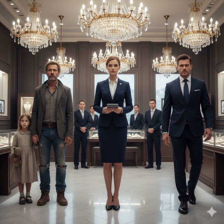 Un padre soltero pobre entró en una tienda de lujo. Todos rieron hasta que salió el dueño…