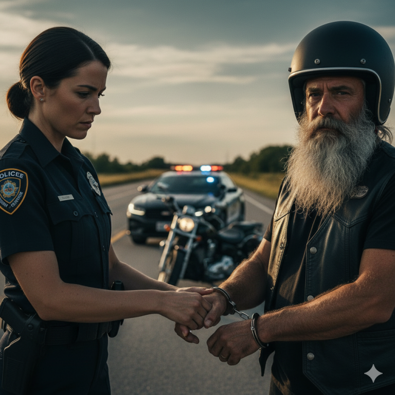 Motociclista encontró a su hija desaparecida después de 31 años… pero ella lo estaba arrestando