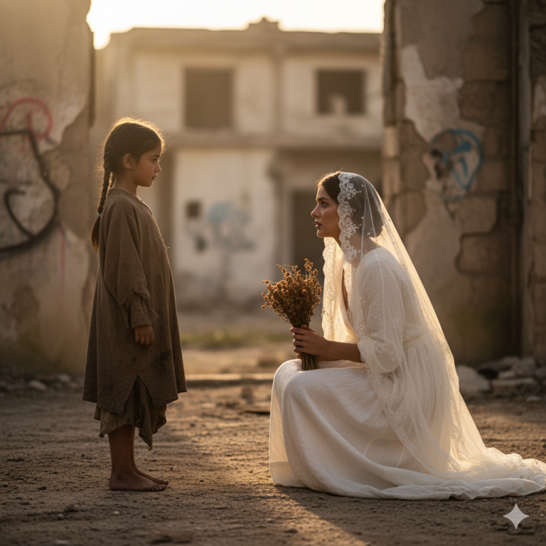 « Moi, je n’épouserais jamais un homme comme ça ! » lança soudain une petite fille à la mariée devant le bar.