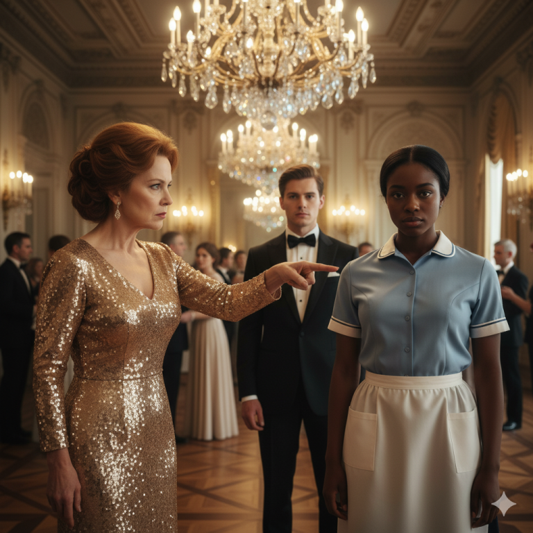 “SI BAILAS ESTE VALS, TE CASAS CON MI HIJO…” El millonario se burló, pero la criada negra era campeona de baile.