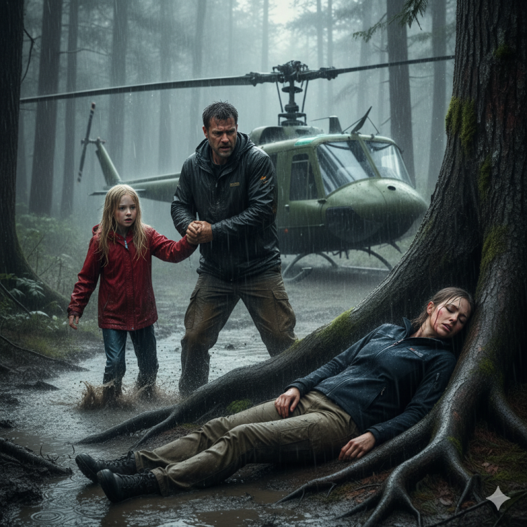 “Un padre viudo rescata a una mujer misteriosa en medio de la tormenta… sin imaginar que su verdadera identidad desataría un secreto capaz de cambiar su vida para siempre…”