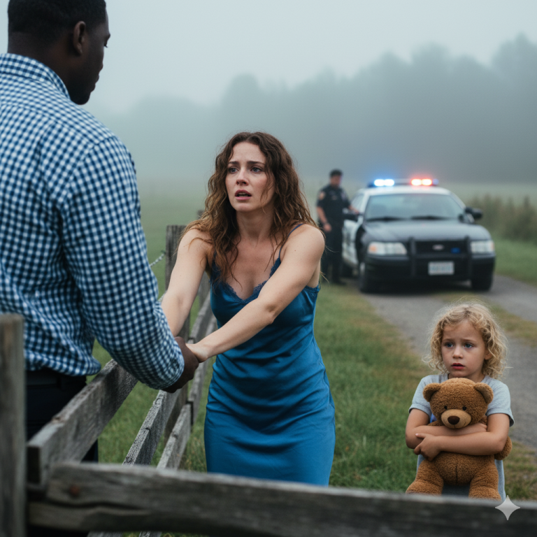 «Señor, ¿aceptaría fingir ser mi esposo… solo por un día?» murmuró la mujer blanca al hombre negro, llevando a un final inesperado.