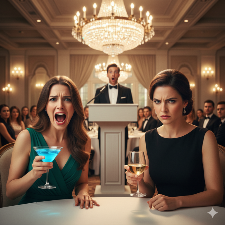 Sobre la mesa, una copa azul brillante llamaba la atención bajo la araña del salón: no era un simple cóctel, sino la trampa que Carla había preparado para humillarme. Javier, mi marido, brillaba en el escenario agradeciendo a su “estrella” del equipo, mientras yo sonreía por fuera y apretaba los nudillos por dentro. Sabía de sus noches juntos, conocía sus viajes fingidos, y esta noche decidí terminar el teatro. Cuando Carla se acercó con su perfume y su sonrisa de vencedora, la hice beber su propio veneno. Instantes después, el aplauso se cortó: el rostro de Javier quedó pálido ante la escena que se desarrollaba frente a él.