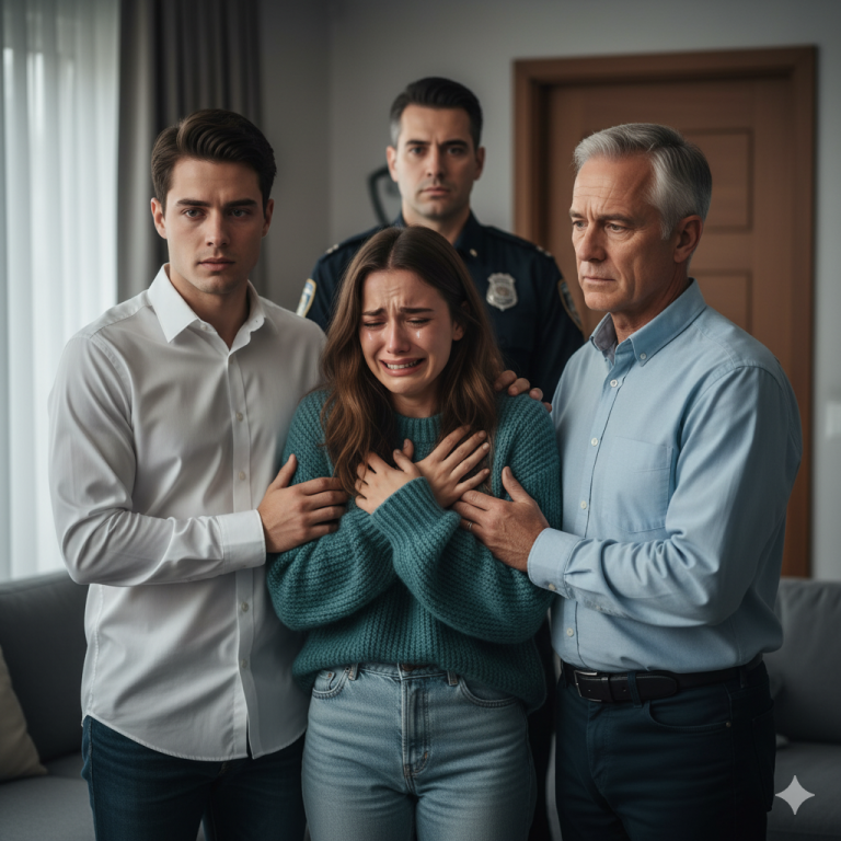 “Mi hija de 22 años trajo a su novio a cenar a casa. Lo recibí cordialmente… pero cuando empezó a dejar caer su tenedor una y otra vez, vi algo sospechoso bajo la mesa y, temblando, marqué al 911 desde la cocina sin que nadie lo notara.”