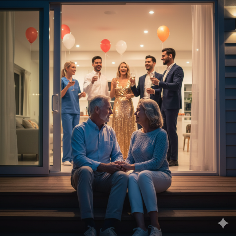 “Mientras mis suegros celebraban adentro, entendí que debía intervenir… y lo que sucedió después cambió todo por completo.”