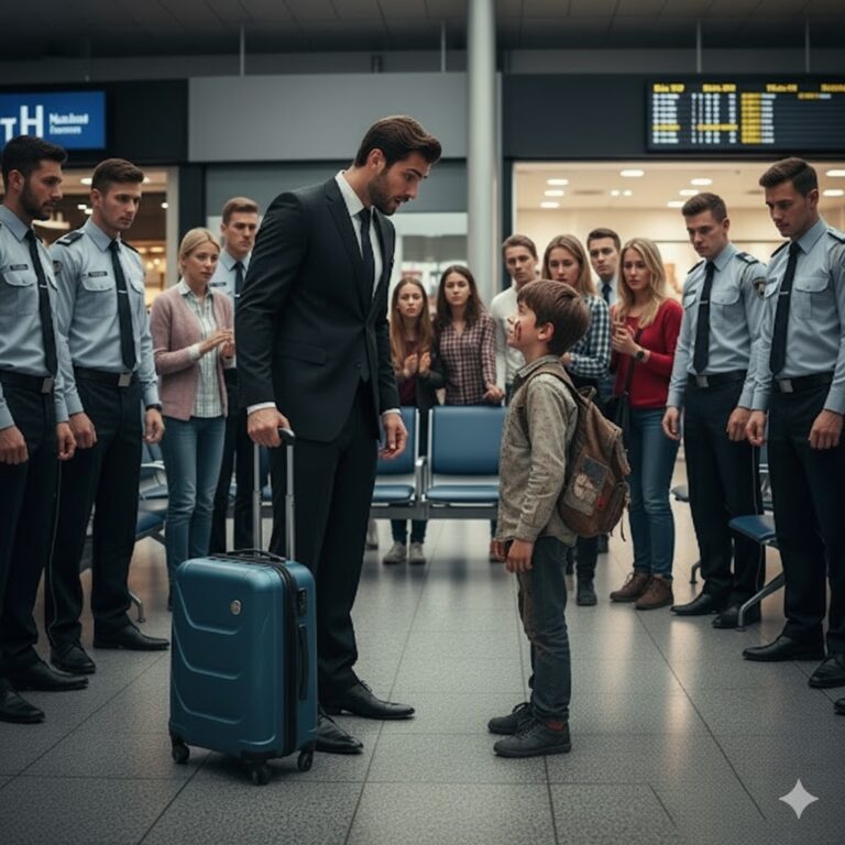 “¡No suba al avión! ¡Va a explotar!” – Gritó un niño sin hogar a un empresario rico, y la verdad dejó a todos sin palabras…