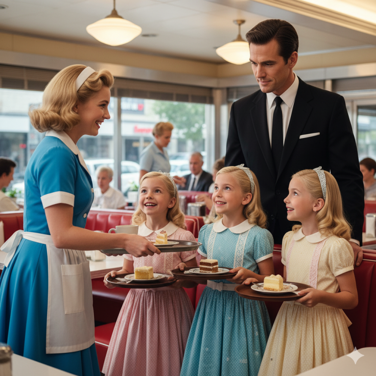 CAMARERA alimentó a CUATRO NIÑAS HUÉRFANAS durante 10 AÑOS — 12 AÑOS después, una SUV se DETUVO en su PUERTA…