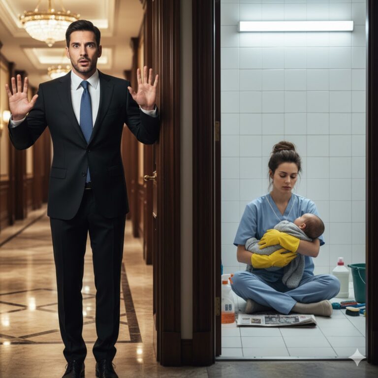 ¡MILLONARIO VE A SU EMPLEADA CARENCIADA DURMIENDO EN EL SUELO CON SU BEBÉ…