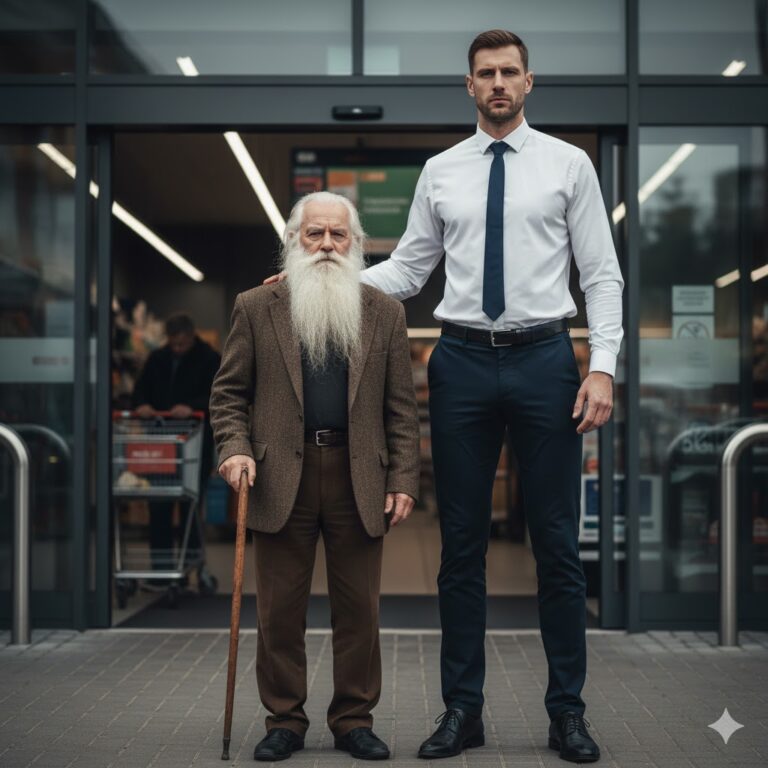 A los noventa años, me disfracé de anciano miserable y entré en mi propio supermercado