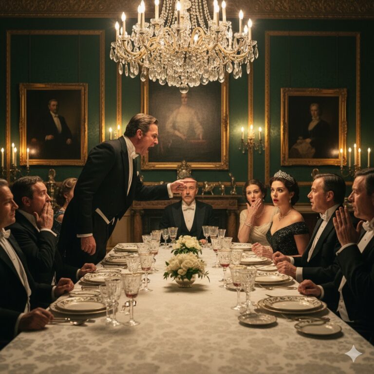 Mi esposo se burló de mí y me llamó “cerda gorda” frente a sus invitados. Me quedé callada… pero luego hice algo que lo dejó en shock y completamente avergonzado…