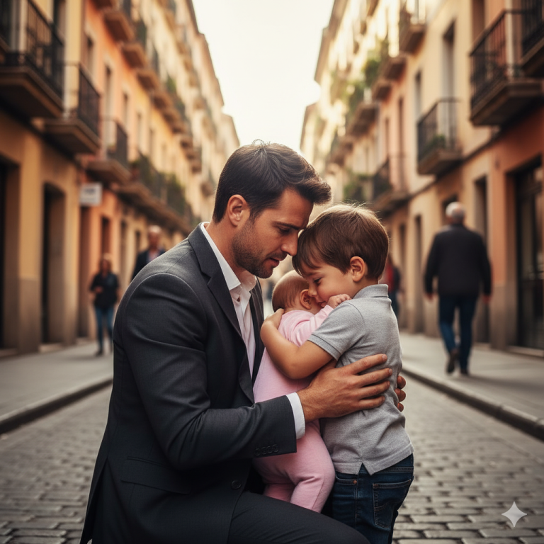 Un multimillonario corría a una reunión de negocios cuando un niño de 7 años le suplicó que se llevara a su hermana bebé, una petición que lo cambiaría todo para siempre.
