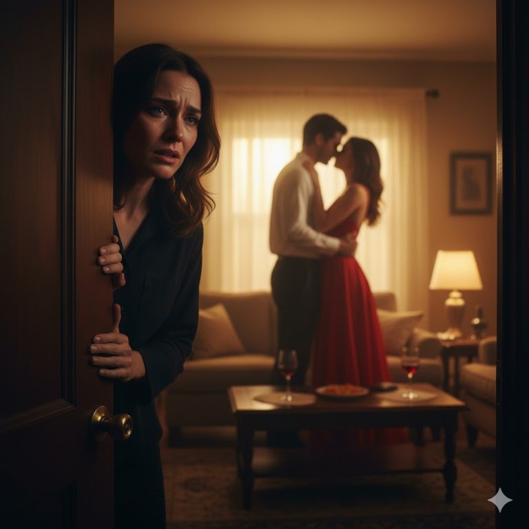 Regresó por su tarjeta de crédito — pero lo que escuchó en la puerta cambió su vida para siempre… 😲…