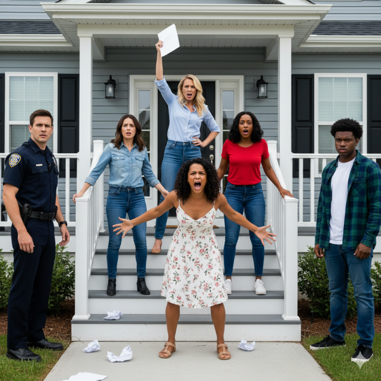 Al día siguiente del funeral de mi padre, regresé a su casa solo para encontrar todas mis pertenencias amontonadas en el porche…