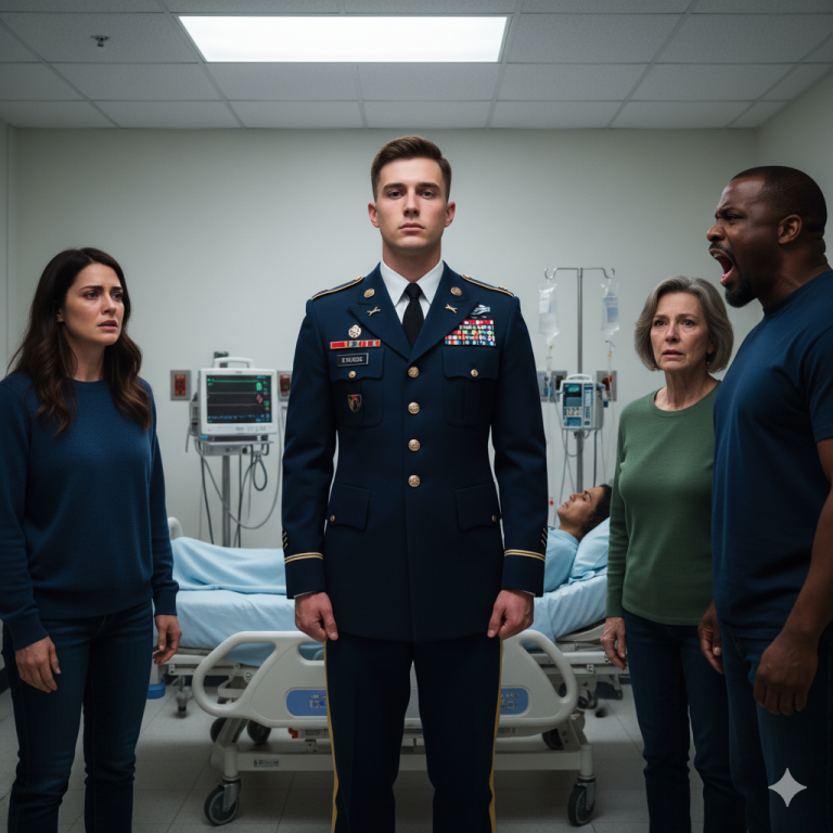 Mis familiares se burlaron de mis años en uniforme, burlándose de que no era más que un “vendedor de papeles” que fingía ser un soldado. Cuando volví a ver a mi abuelo moribundo, me prohibieron la entrada a su habitación, escupiendo que no era realmente de la familia. Convencidos de que había regresado solo para perseguir su herencia, finalmente cruzaron una línea. Busqué mi teléfono, hice una sola llamada, y lo que dije destrozó su mundo sin posibilidad de reparación