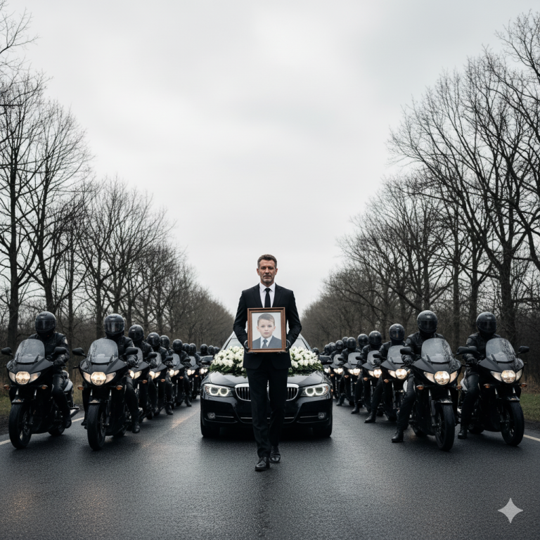 Cientos de moteros se presentaron en el funeral de un niño al que nadie quería enterrar porque su padre estaba en la cárcel por asesinato.
