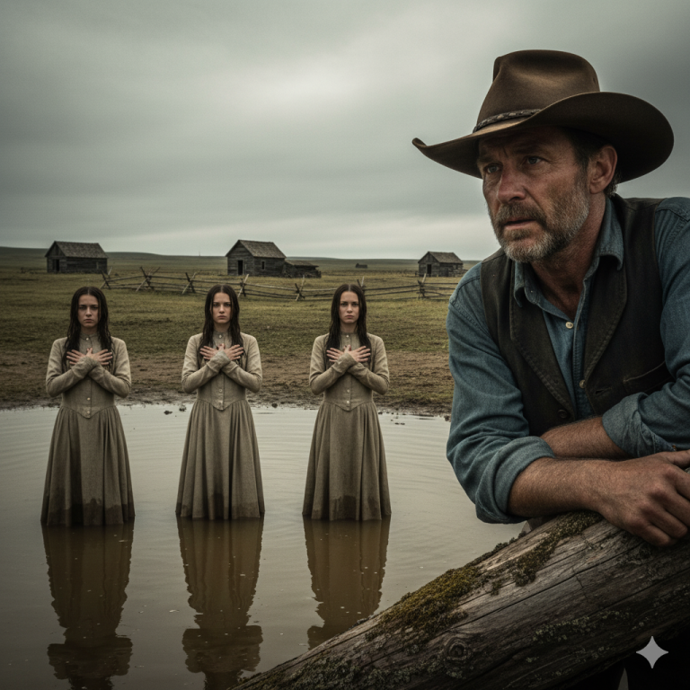 Por 50 dólares, un vaquero solitario compró un rancho y quedó impactado al ver tres mujeres apaches…