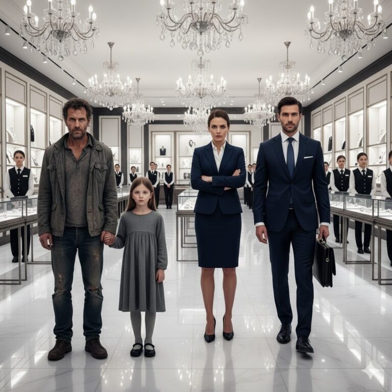 Un padre soltero pobre entró en una tienda de lujo. Todos rieron hasta que salió el dueño…