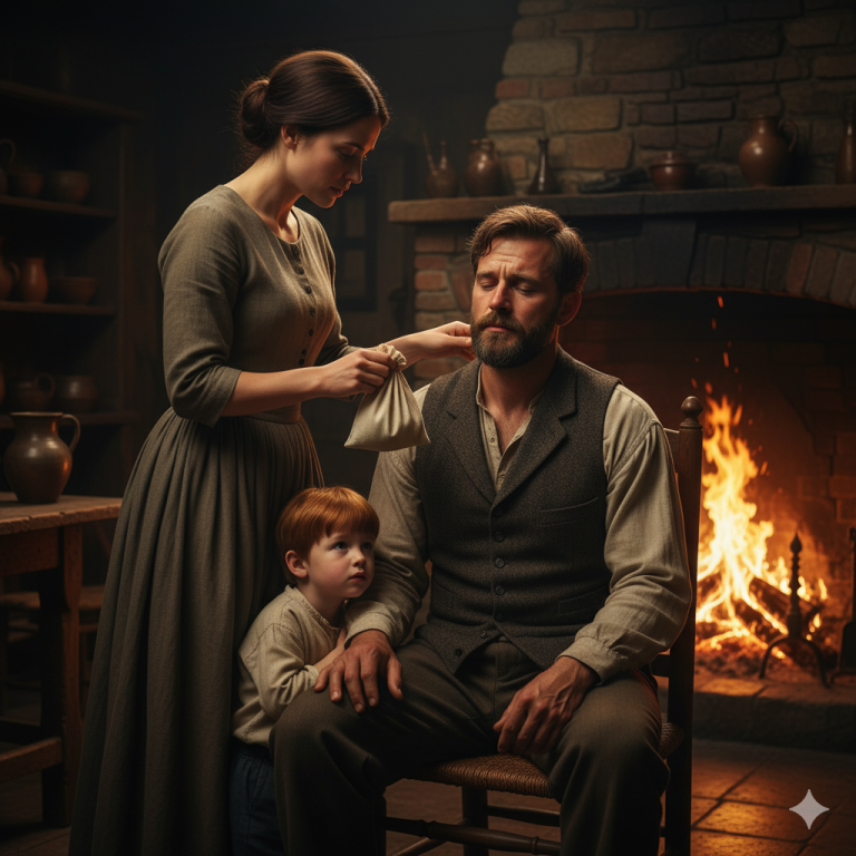 Rico Ranchero finge dormir para probar a la Viuda Pobre —