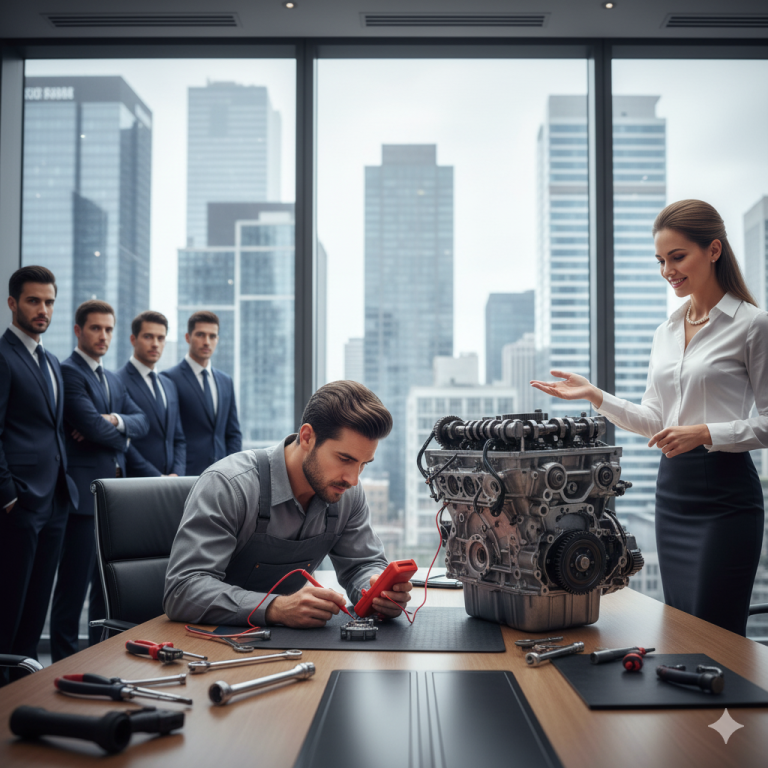 “La arrogante CEO se burló de un mecánico pobre, pero su desafío cambió sus vidas para siempre”