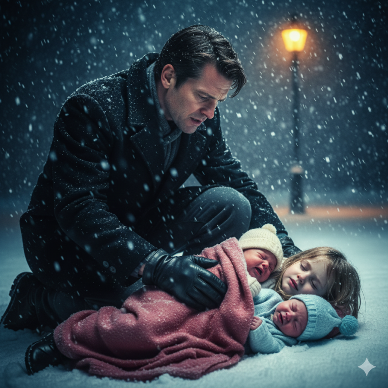 Un joven multimillonario rescata a una niña inconsciente que sostiene a gemelos en un parque helado. Pero cuando ella despierta en su mansión, un secreto impactante cambia su vida para siempre.