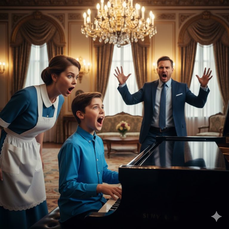 LA EMPLEADA TOCÓ EL PIANO Y HIZO HABLAR AL HIJO DEL MILLONARIO POR PRIMERA VEZ
