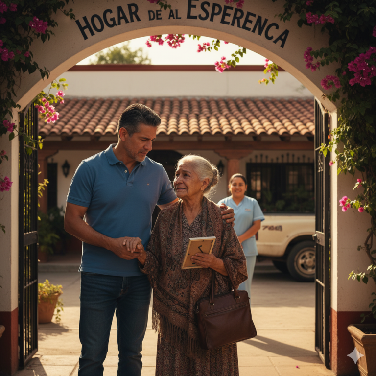 “La anciana cayó de rodillas, con las manos temblorosas golpeando la puerta metálica: —¡Javier! ¡Hijo, no me dejes aquí… yo quiero regresar a casa!  Pero el coche lujoso ya se alejaba, dejando en el aire nocturno el llanto ahogado de una madre de setenta y cinco años, que había entregado toda su vida por sus hijos.  Nadie imaginaba que detrás de la sonrisa tierna y las palabras dulces, su propio primogénito —el orgullo de la familia— estaba dispuesto a despojarla sin piedad de las tres casas que ella había levantado con años de trabajo y sacrificio.  Mientras ella era abandonada en una casa de retiro desconocida, las escrituras ya llevaban su firma… y su destino parecía sellado. Pero Doña Rosa no era una mujer que se rindiera tan fácilmente.  Un testamento olvidado en una caja fuerte… una verdad oculta demasiado tiempo… y un giro inesperado que transformaría la traición más cruel en la lección más amarga que sus hijos jamás olvidarían.”