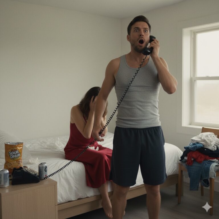 A medianoche, el yerno llamó a su suegro, pidiéndole que viniera a recoger a su hija para darle una nueva educación. Quince minutos después, el suegro llegó…