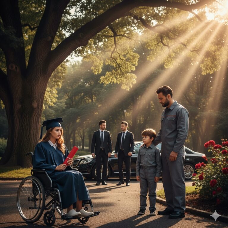 La Hija Minusválida del CEO Estaba Sola en su Graduación…