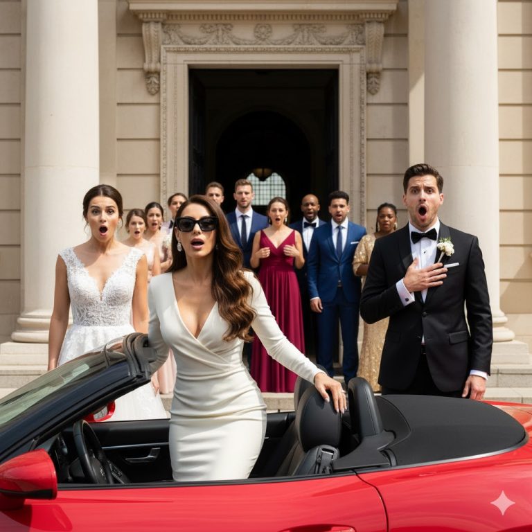 Él internó a su esposa en un hospital psiquiátrico para poder casarse con su amante, pero justo a mitad de la boda… ella apareció en un superdeportivo con un “regalo” que lo destruyó todo.