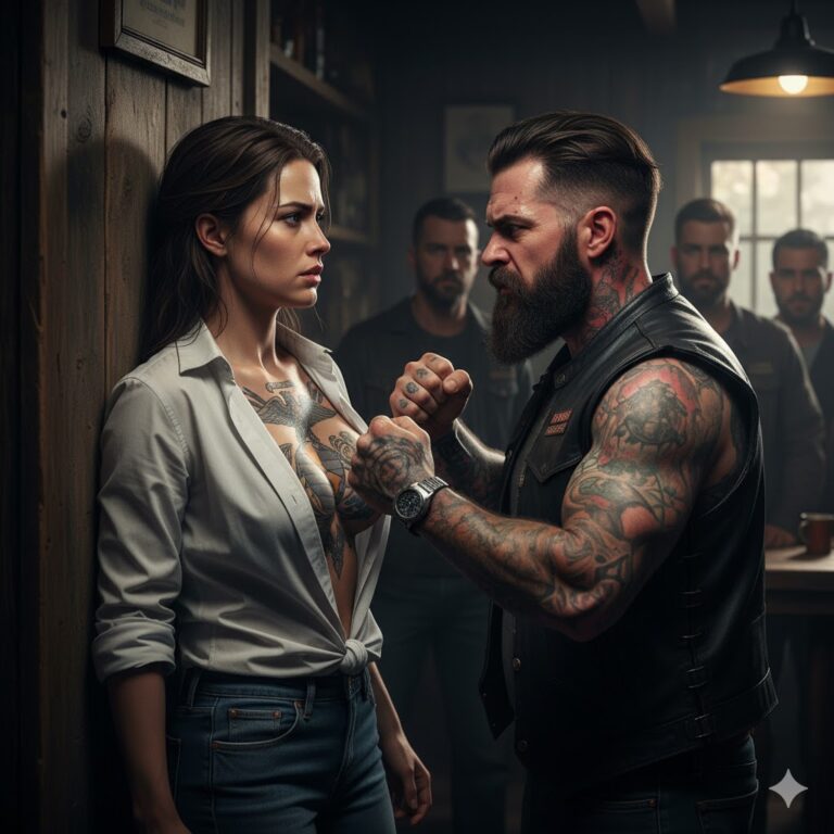 Un motociclista le rompió la camisa a la camarera .