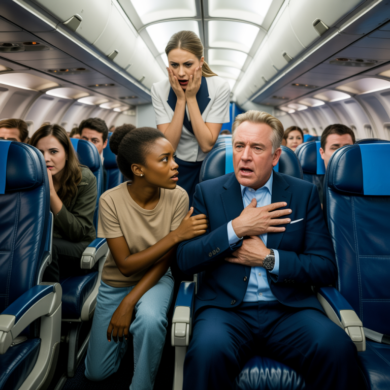 Una Pobre Niña Negra de 12 Años Salvó a un Millonario en un Avión… Pero lo que Él Susurró la Hizo Llorar a Gritos…