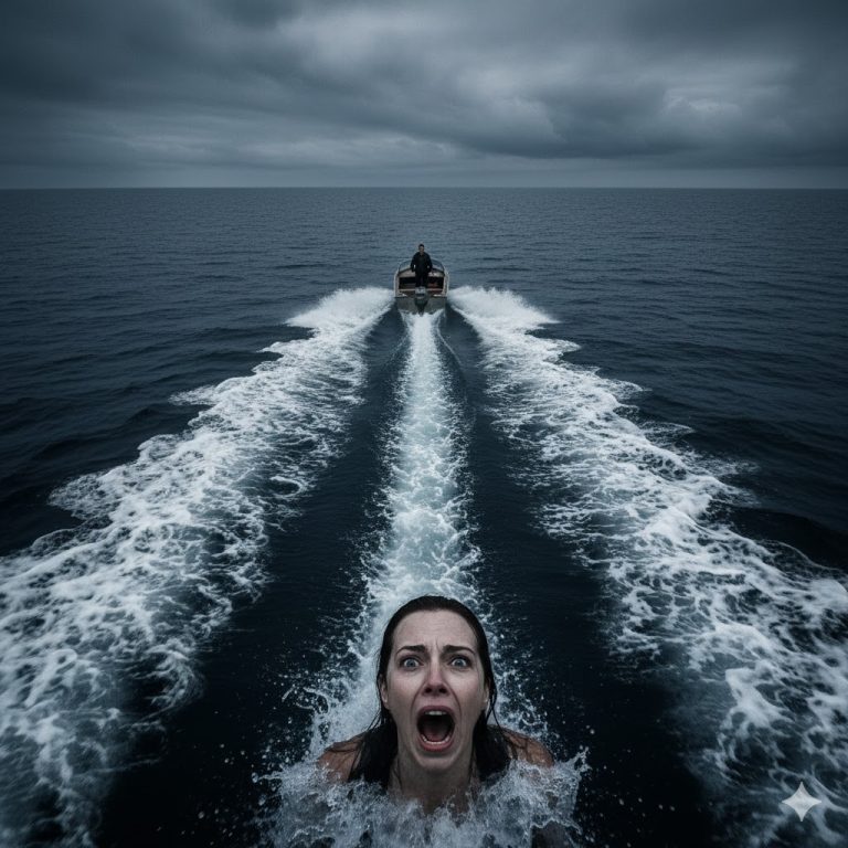 Mi cuñado me arrojó al mar gritando “¡Nada o muere!”… pero al amanecer, fue él quien se quedó sin nada