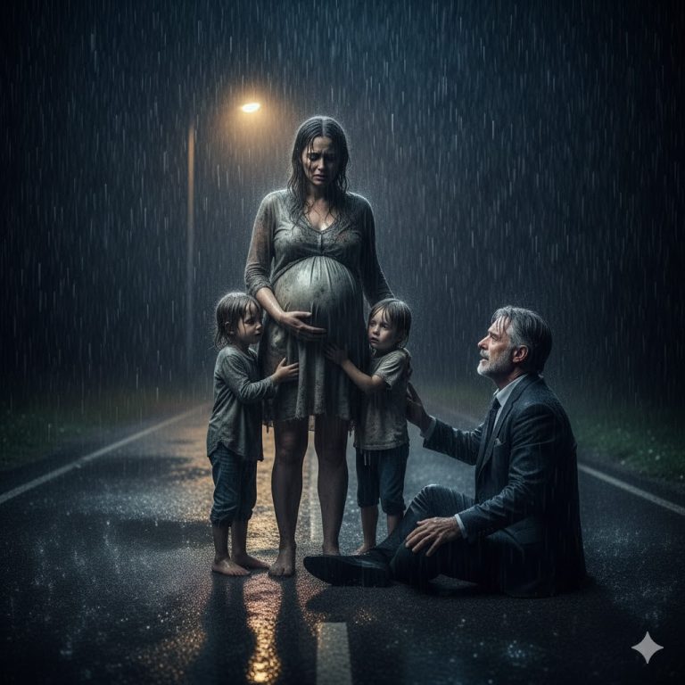 HISTORIA DE ÚLTIMA HORA: Un multimillonario descubre que una mujer embarazada sin hogar era su exesposa y sus hijos.