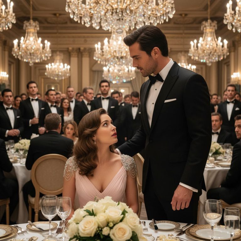 Una triste madre soltera estaba sentada sola en una boda, objeto de las burlas de todos, cuando un jefe de la mafia se acercó a ella y le dijo: “Finge ser mi esposa y baila conmigo”…