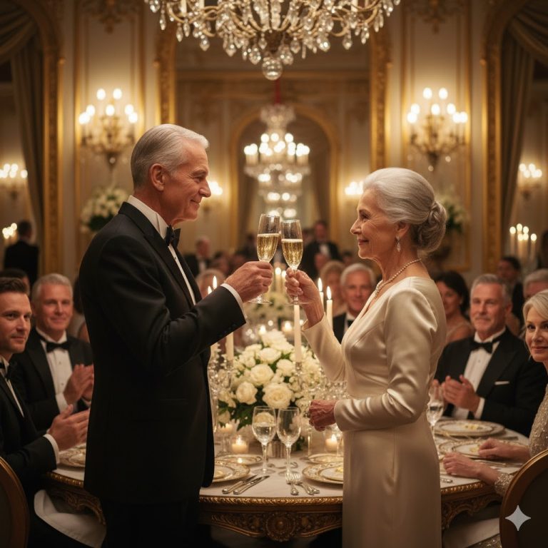 En el aniversario de bodas de oro, el esposo declaró: «No te he amado en estos 50 años». Pero la respuesta de la esposa hizo llorar incluso a los camareros…