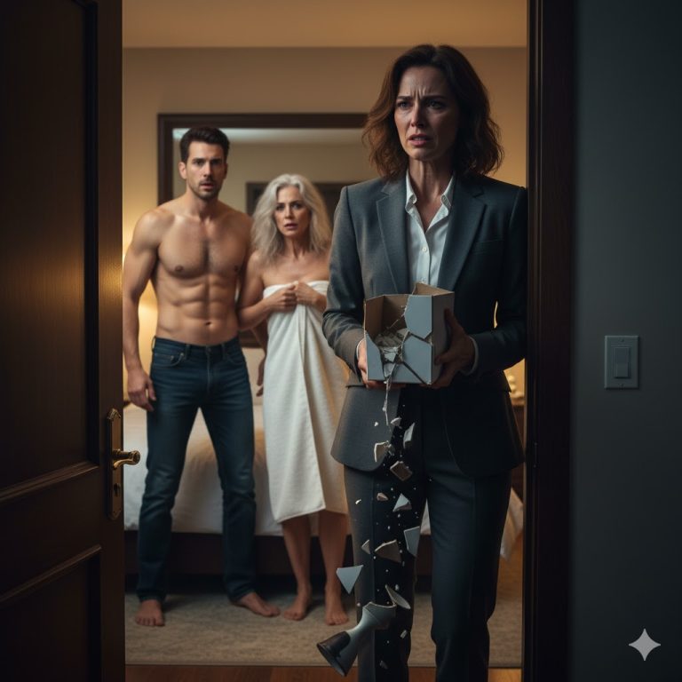 Llegué a casa de un viaje de negocios temprano sin avisar, simplemente entré a mi casa…