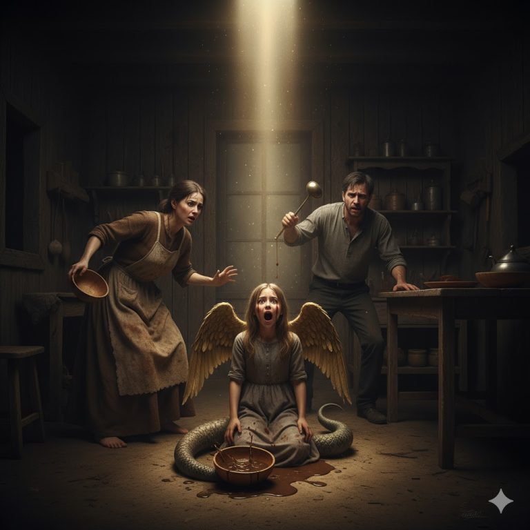 Ella nació con alas y cola y su padre intentó envenenarla y esto sucedió