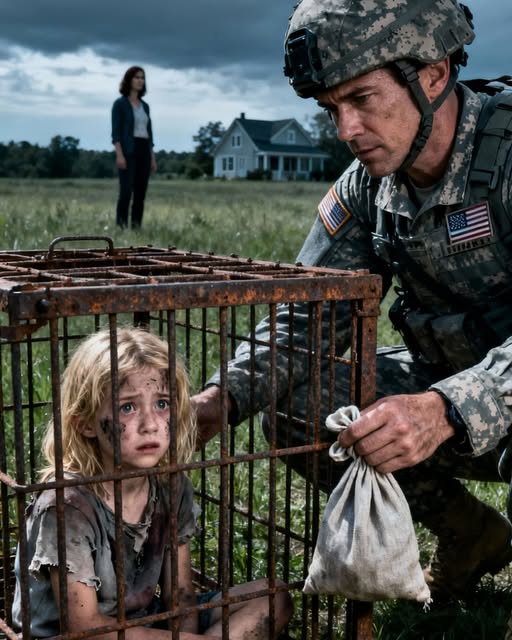 Después de quince meses desplegado en el extranjero, un soldado regresó a casa soñando con risas y brazos abiertos. En lugar de eso, se encontró con el silencio—y una voz débil que llamaba desde el cobertizo del patio trasero. Lo que descubrió detrás de esa puerta de madera cambiaría su vida para siempre.