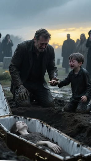 Tan solo una hora después del entierro, un niño de 7 años insistió en que su padre desenterrara la tumba de su madre, y en cuanto abrieron el ataúd, todos contuvieron la respiración…