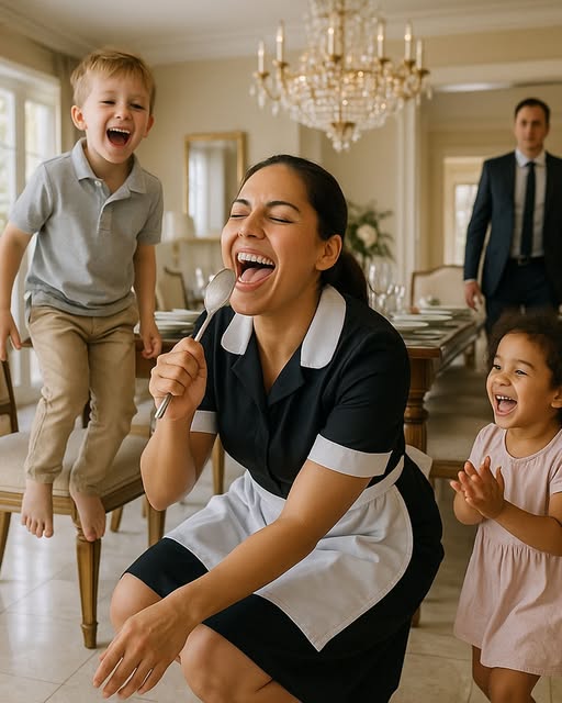 “Millonario llegó a casa temprano — Lo que vio a su empleada haciendo con sus hijos lo hizo llorar…”