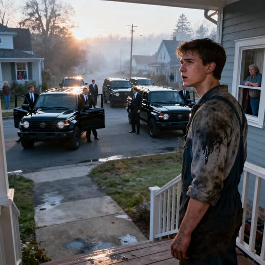 El jefe despide al mecánico por arreglar la bicicleta de una anciana — a la mañana siguiente, **7 camionetas negras** bloquean su entrada…