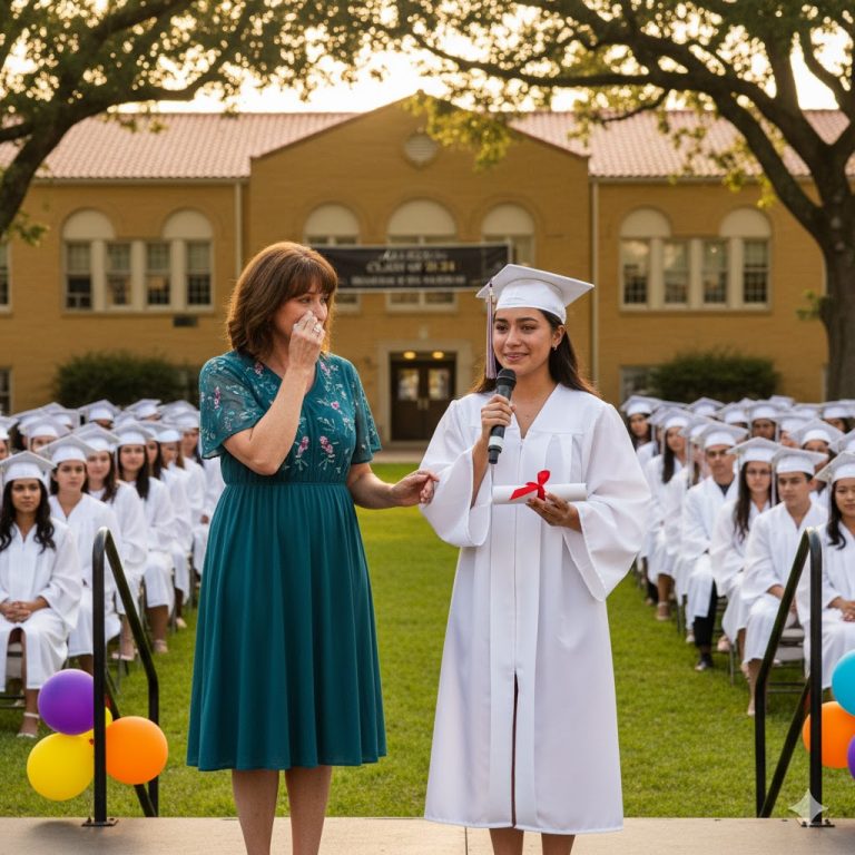 Una madre se ganaba la vida recogiendo basura, su hija fue rechazada durante 12 años de la escuela, pero durante la ceremonia de graduación, dijo una frase que hizo que todo el salón se pusiera de pie y llorara.
